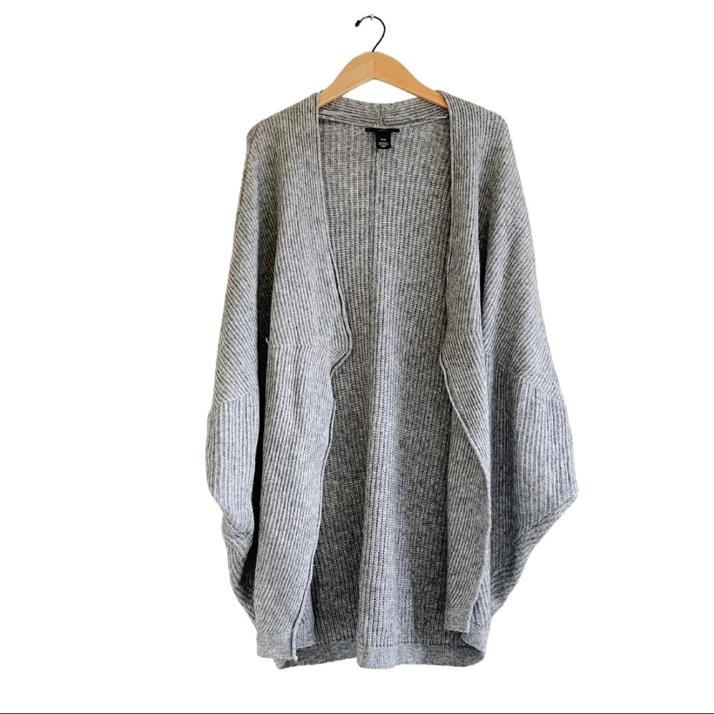 Lane Bryant Gray Fall Knitted Cardigan Shrug